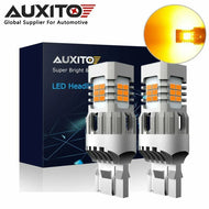 2x 7443 7440 T20 Amber Yellow 6/24/42/54 SMD LED Bulbs Signal Turn Lights CANBUS