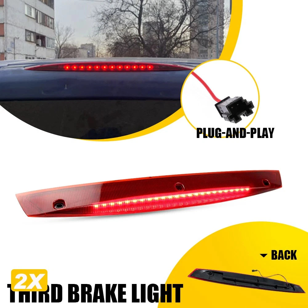 2PCS Black High Mounted 3rd Third Brake Light Lamp For Mercedes Benz Vito W639
