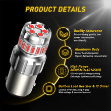 Load image into Gallery viewer, LED Light Bulb 1156 BA15S Brake Reverse Stop Tail Car Red Globe AUXITO A