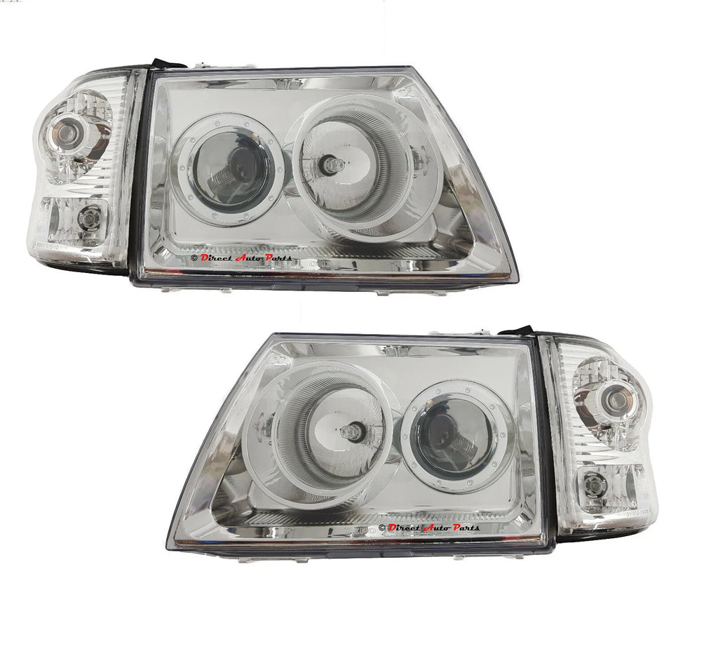 *NEW* HEADLIGHT HEAD LIGHT LAMP (ANGEL EYES) SUIT TOYOTA HILUX SR5 2001-2005 SET