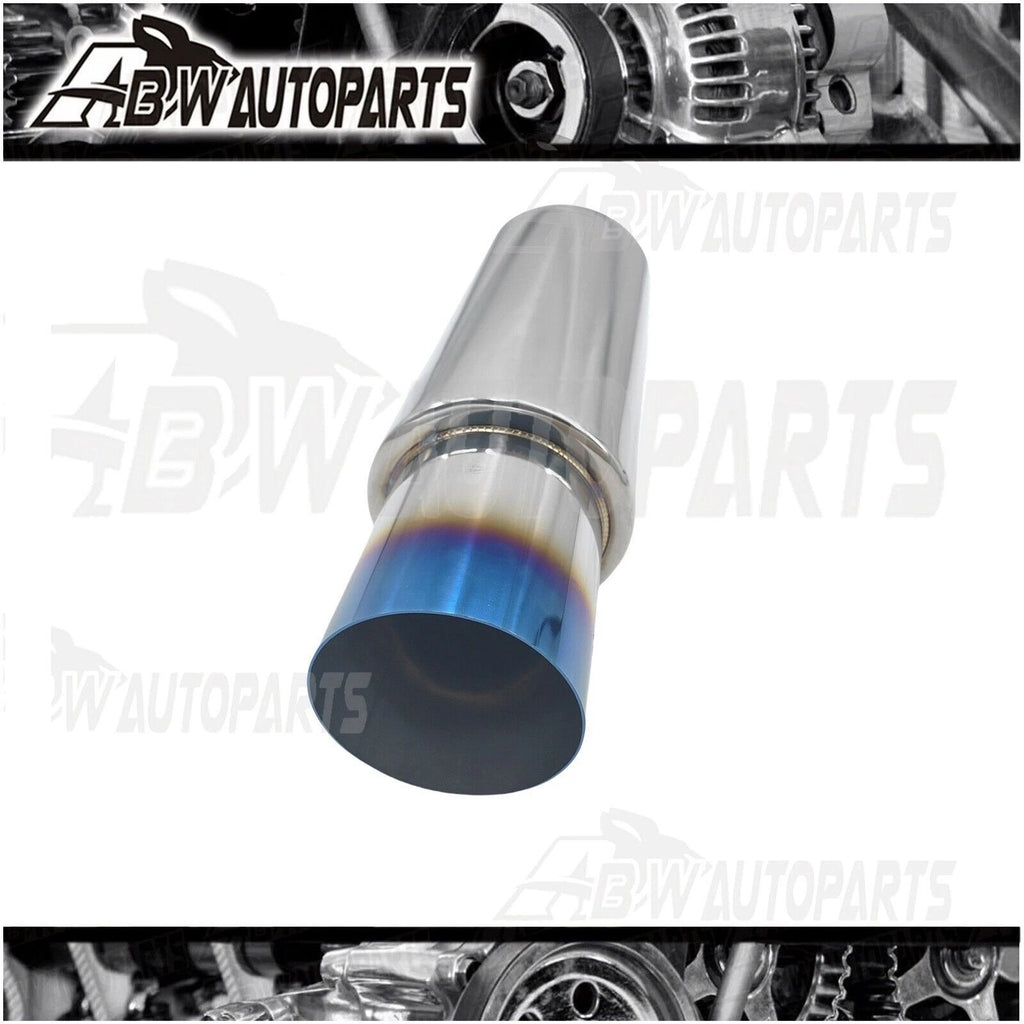 3.5" 2" Inlet Blued Tip Polished/Blued Cannon Exhaust Muffler