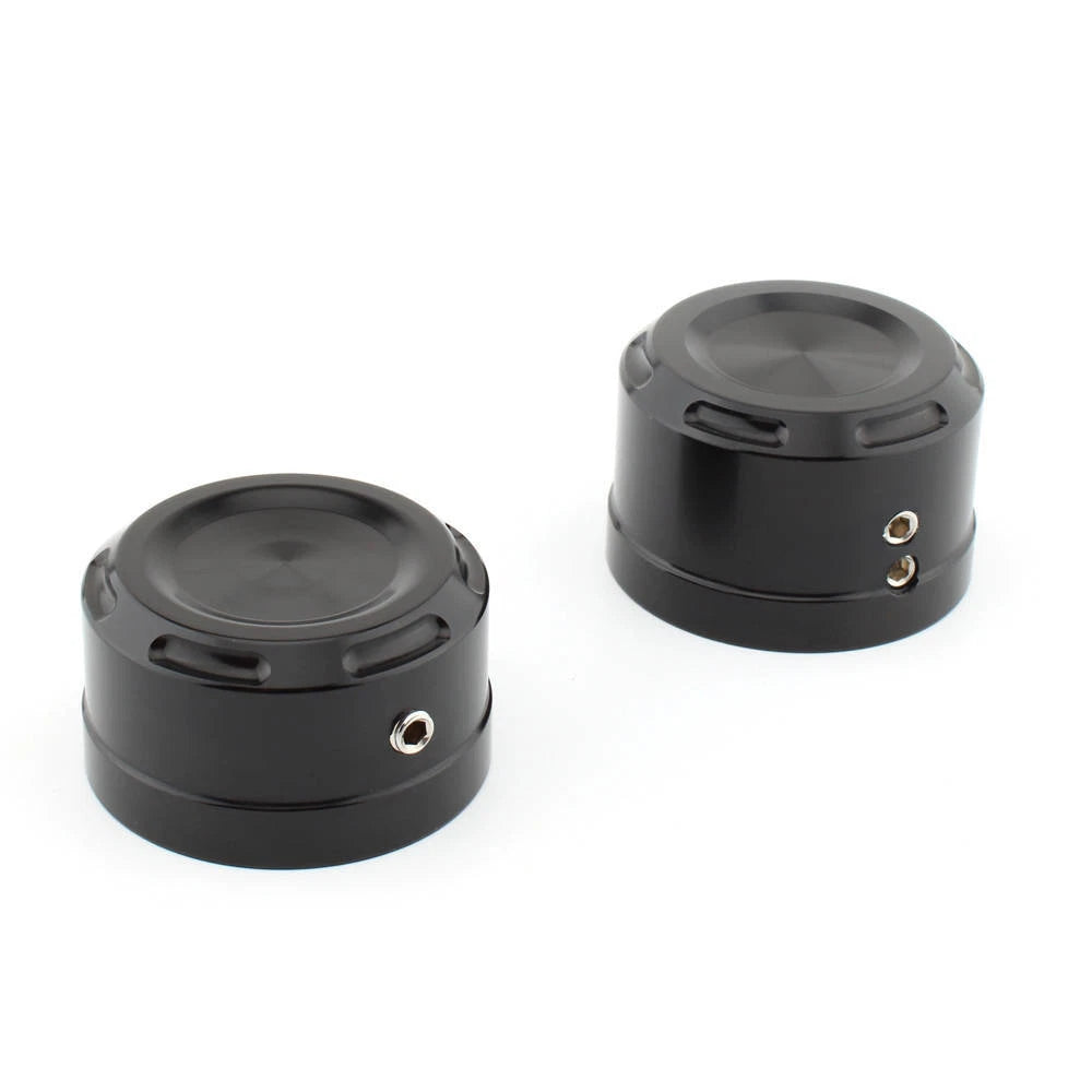 Black Aluminum Rear Axle Bolt Nut Cap Cover For Harley Softail Fat Boy 2018+ ST