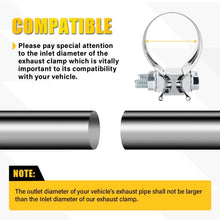 Load image into Gallery viewer, 2X 2.5in Butt Joint Exhaust Clamps Exhaust Pipe Muffler Clamp Band T304 Car