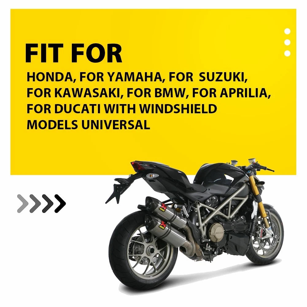 Clip On Motorcycle Windshield Extension Spoiler Wind Screen Deflector 29CM AU