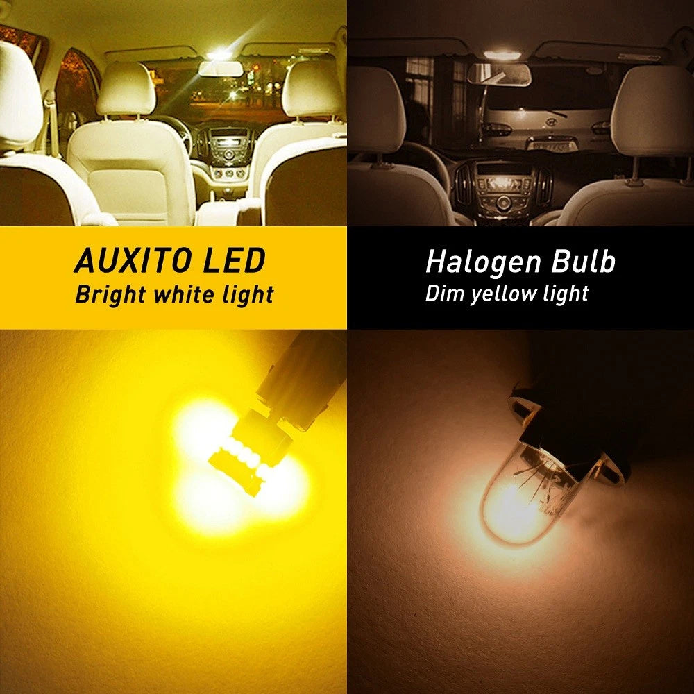 2X T10 W5W LED Bulbs Turn Amber/Orange Globes Side Wedge Bulb Indicator Signal
