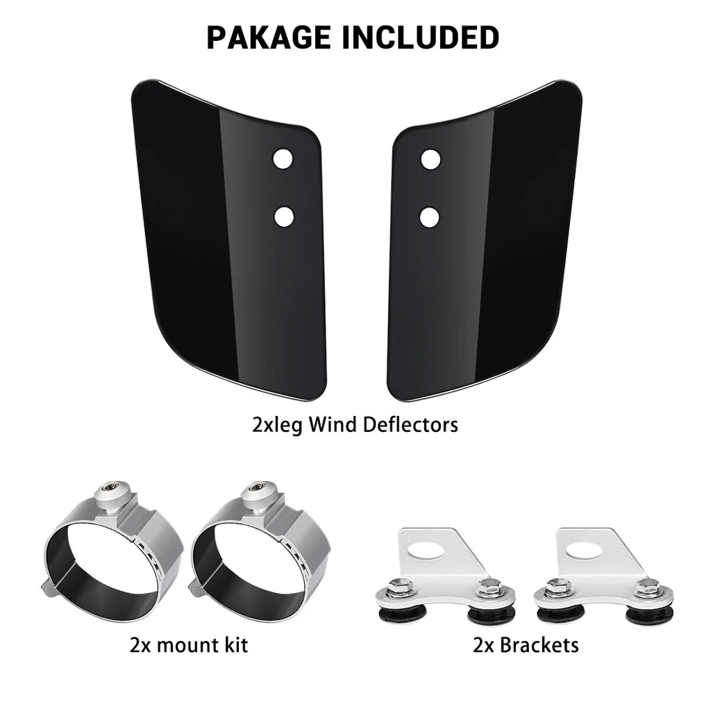 Black front fork wind air deflector motorcycle accessory for Honda Kawasaki Yamaha