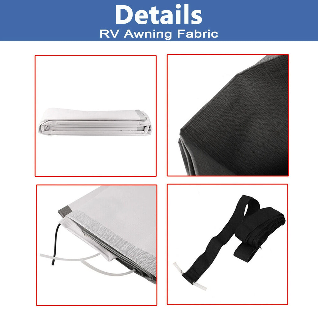 12Ft Awning Vinyl Replacement Fabric Gray Fade Suit Caravan Awning Brand New