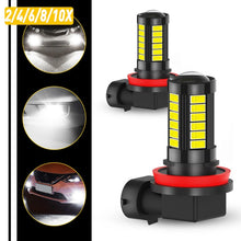Load image into Gallery viewer, 2-10x AUXITO LED Bulb Fog Light H8 H9 Fog H11 Light 6000K White High Power Lamps