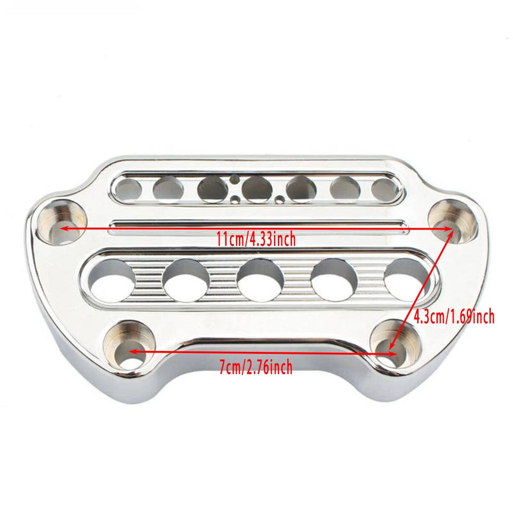 Chrome Front Indicator Handlebar Clamp Cover For Harley Sportster for Dyna 06+