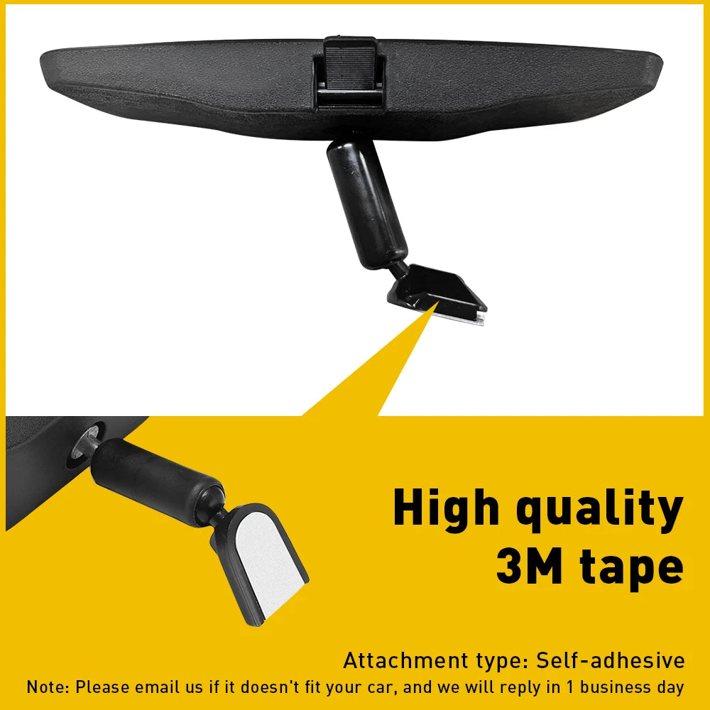 Extra Large Anti-Glare Wide Angle Universal Rear View Interior Mirror Replace