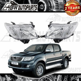 AU Pair LH+RH Left+Right Head Light Lamp For Toyota Hilux Ute 2011~2015 2WD 4WD
