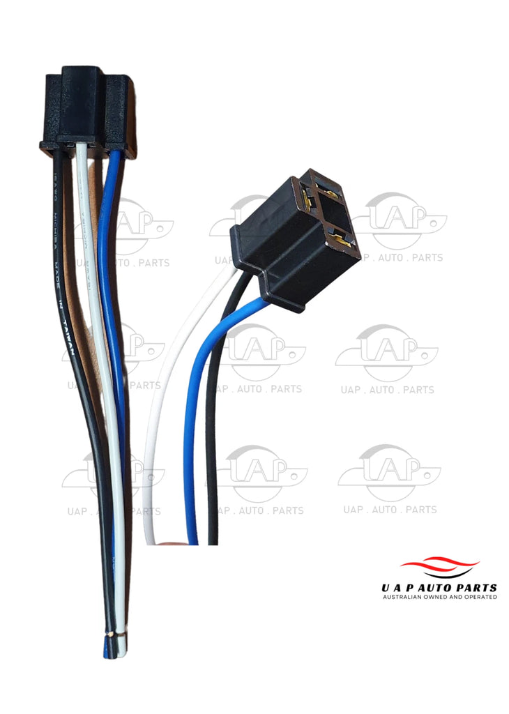 H4 Female Headlight Bulb Globe Socket Wire Harness Plug x 2pc Pack