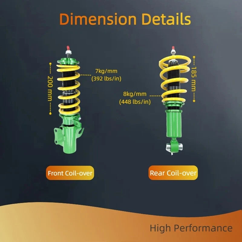 Height Adjustable Coilover Struts for Holden VE Commodore Sedan Wagon Ute