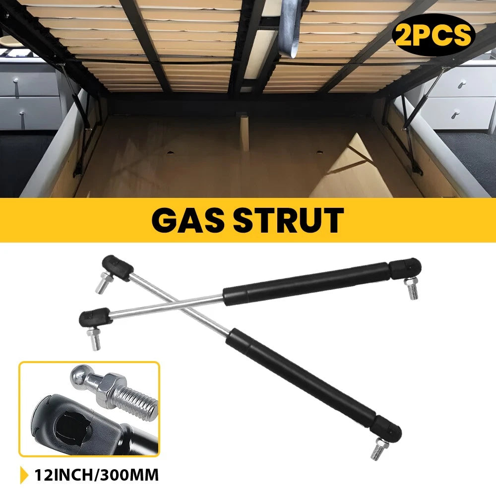 300mm 200N Gas Struts 8mm Shaft Pair for Caravans, Canopies & Trailers