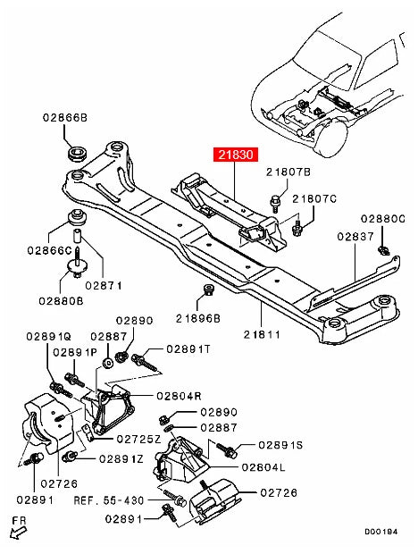 Rear Transmission Mount FOR Mitsubishi Pajero 3.2L 3.8L 3.5L NM NP NS NT NW NX