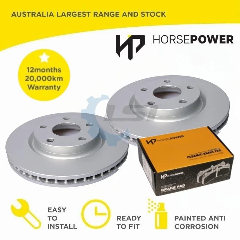 Front Brake Pads and Disc Rotors set for Holden COMMODORE VE VF V6 2006-2017