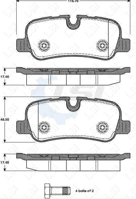 Rear Brake Pads + Sensor and Disc Rotors for Land Rover DISCOVERY 4 3.0 09-17