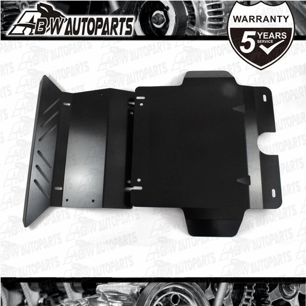 Steel Bash Plate 3mm Black 2pc fit for Toyota Hilux N70 SR SR5 2005 - 2015