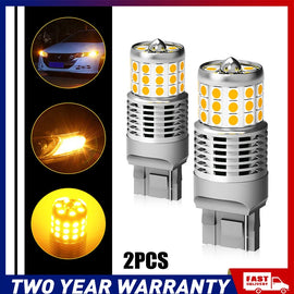 2-10x T20 Amber LED Indicator Turn Signal Light Bulb 7443 Canbus 7440 Error NEWA