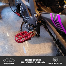 Load image into Gallery viewer, MX Wide Fat Footpegs Foot Pegs For Surron Sur-Ron n Ultra Bee Electric Bike Red
