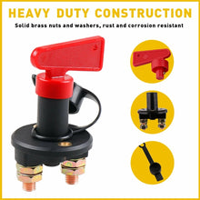 Load image into Gallery viewer, 1Pcs 12V 24V Disconnect Battery Isolator Cut Off Kill Switch Key Car Marine AU