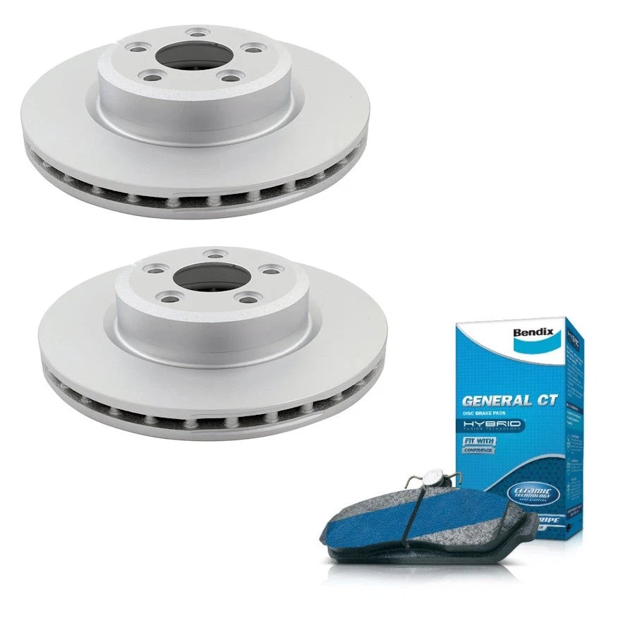 Front Bendix Brake Pad + Rotors for Ford Falcon Fairlane Fairmont - BA BF FG