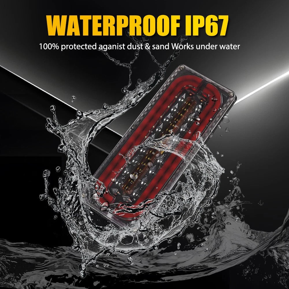 4PCS 88 LED Tail Lights Stop Indicator Reverse Lamp 12V Trailer Truck Ute Light