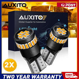 2x T10 Car Dashboard Interior Wedge Bulb Indicator Plate Light Side Amber Yellow