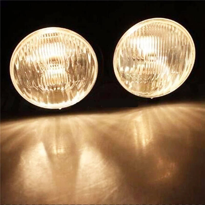 Universal Black Twin Headlight Motorcycle Double Dual Lamp Mount Street Fighter