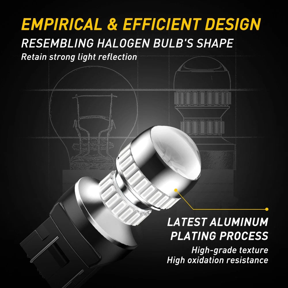 AUXITO 2X T20 7443 7440 LED WHITE RED AMBER BRAKE STOP TAIL LIGHT BULBS GLOBE AU