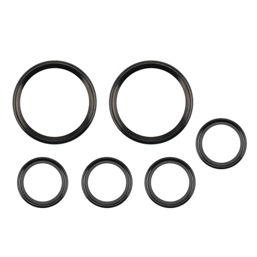 6 X Instrument Board Burst Gauge Bezel Set For Harley Electra Glide Classic FL S