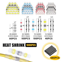Load image into Gallery viewer, 1000PCS Connectors Heat Shrink Butt Marine Crimp Wire Splice Terminal Waterproof