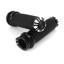 Load image into Gallery viewer, Black CNC 1" Motorcycle Handlebar Grips + Foot Pegs for Harley Sportster Dyna ST