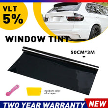 Load image into Gallery viewer, 300CM Window Roll Uncut Tint Film VLT 5% 10ft Car Home Office Van Bus Boat