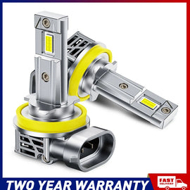 AUXITO High Low Beam 2X H11 H8 LED Headlight 6500K Bulbs Conversion Kit White