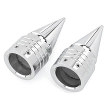 Load image into Gallery viewer, Chrome Spike Front Axle Cap Nut Covers Fit For Harley Dyna Softail Touring VRSC