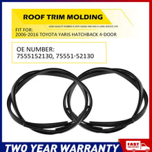 Load image into Gallery viewer, Car Roof Drip Moulding Side Finish Moulding Set Black For Toyota Yaris Hatchback