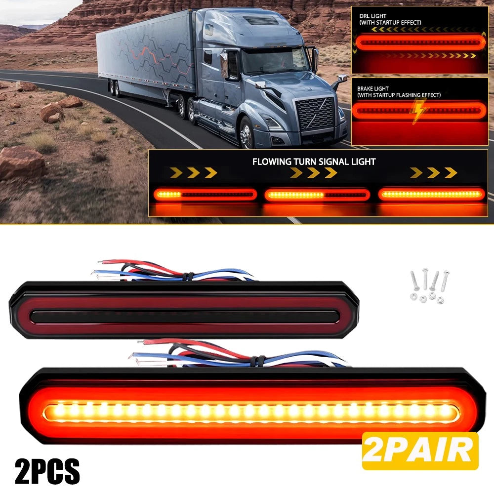 Set of four 87 LED trailer tail lights with stop and indicator for truck UTE 12V-24V
