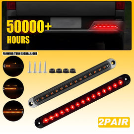 4X Trailer tail lights 15 LED Stop Brake Tail Lights Kit 3in1 Truck Lamp UTE