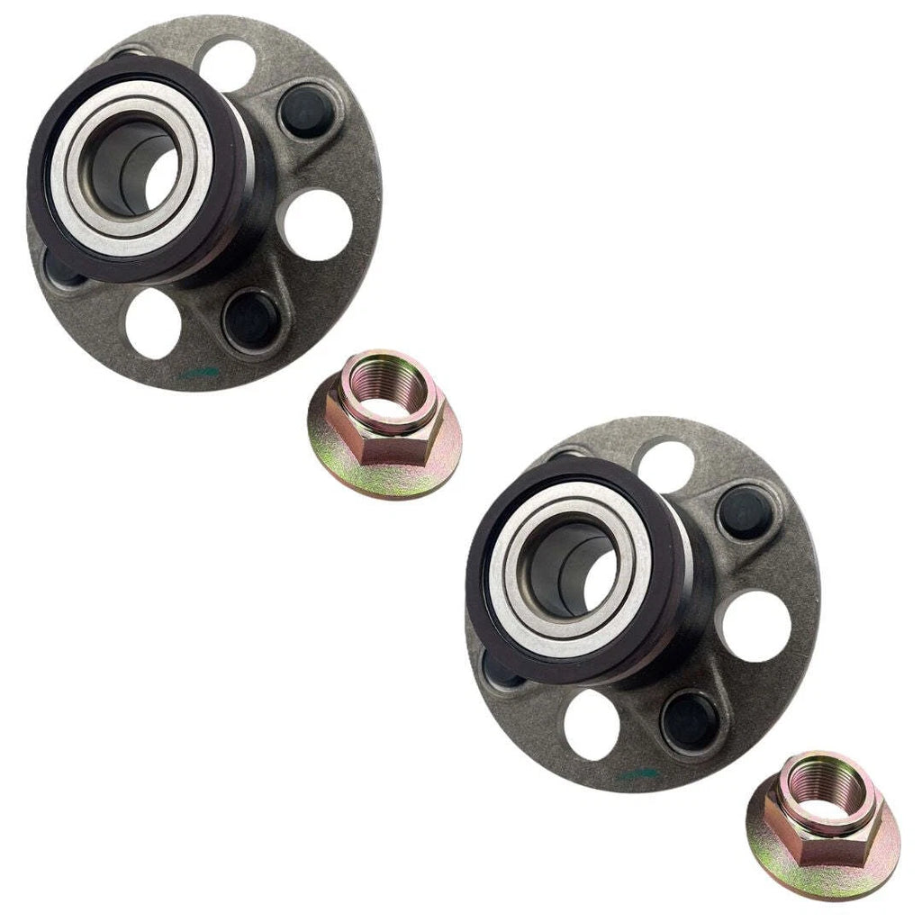 Pair of rear wheel bearing hub assemblies for Honda Jazz, Fit and City with ABS