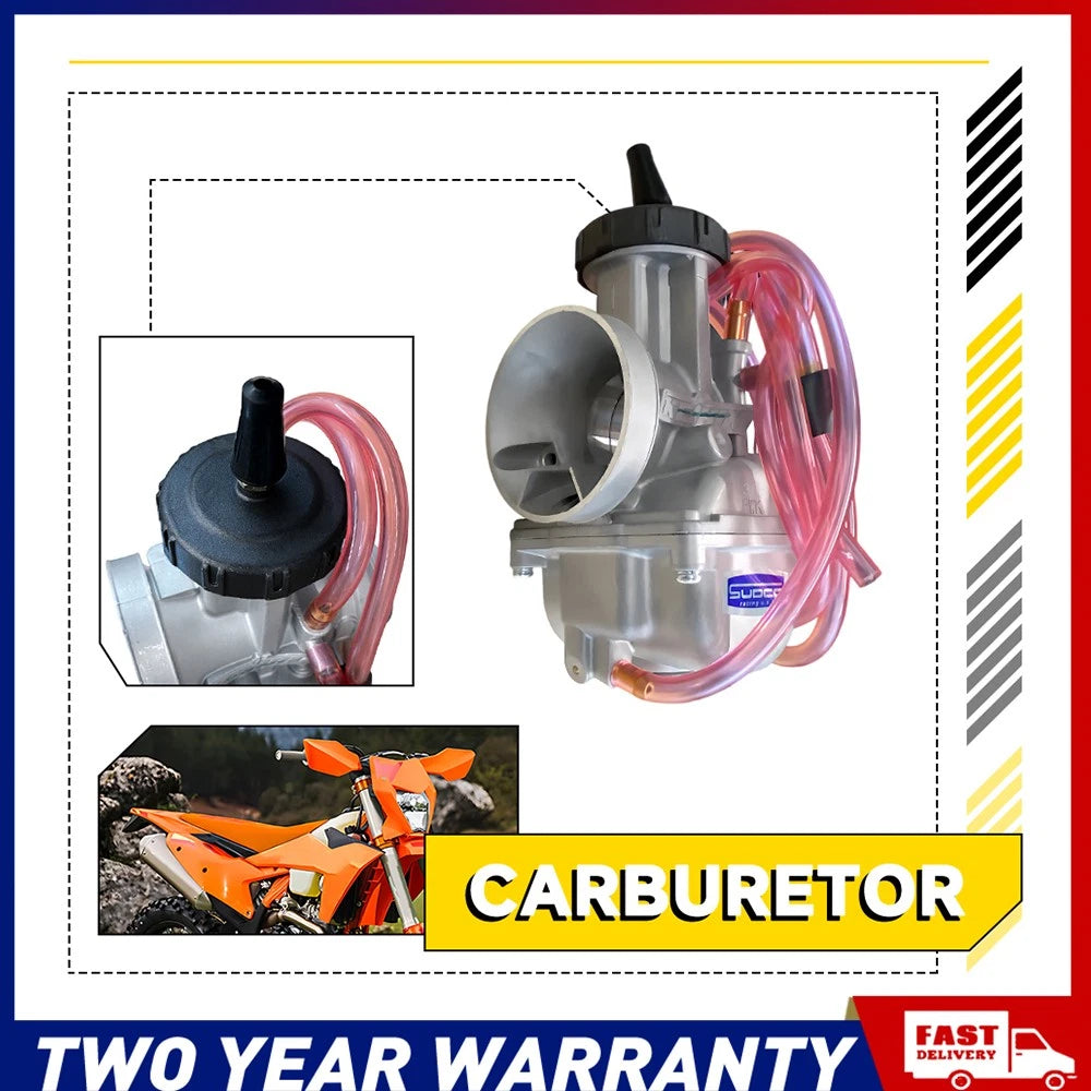 38mm silver motorcycle carburetor for Honda TRX250R CR250 ATC250R Yamaha YZ250