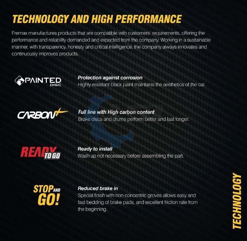 Fremax Rear Disc Rotors for Citroen Xantia 1.9 2.0 3.0 X2 98-03