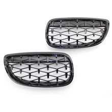 Load image into Gallery viewer, Gloss Black Diamond Style Kidney Grille Grill For BMW E92 E93 06-10 Pre-facelift