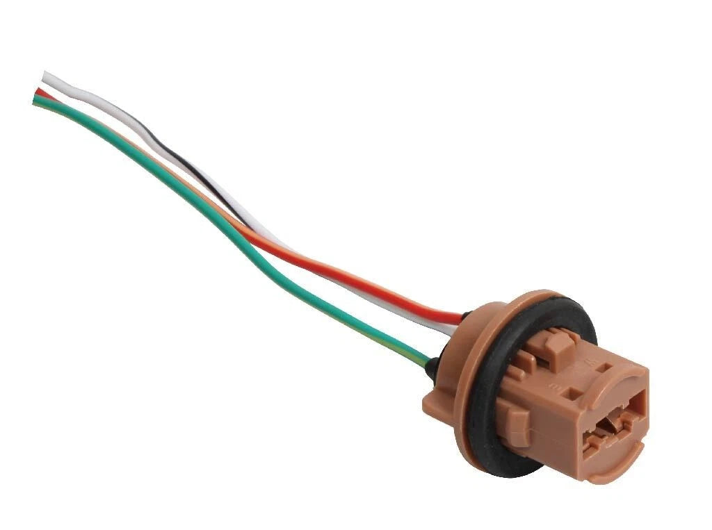 T20 7443 Dual Filament Wedge Car Stop Light Blub Globe Socket Connector x 2pc