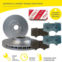 Load image into Gallery viewer, Front Genuine Toyota Brake Pads + HP Disc Rotors for HILUX GUN125 GUN135 GUN126