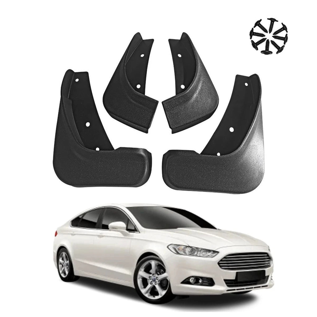 4Pcs Black Mudguards Splash Guards Mud Flaps Mudflaps For Ford Mondeo 2007~2012