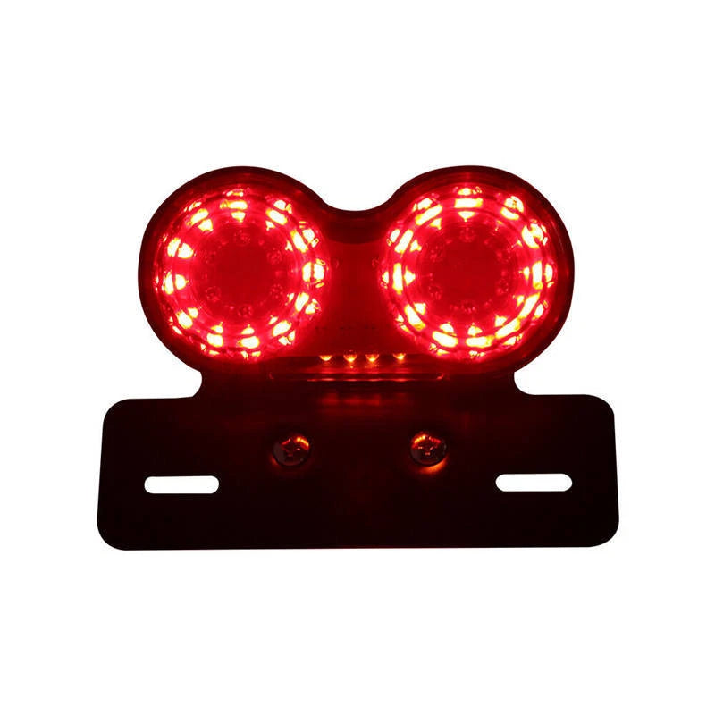 12V License Plate LED Brake Tail Turn Signal Light For Bobber Cafe Racer Chopper