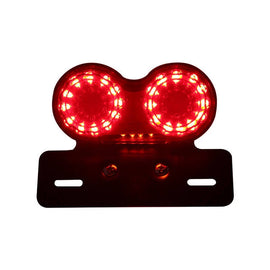 12V License Plate LED Brake Tail Turn Signal Light For Bobber Cafe Racer Chopper