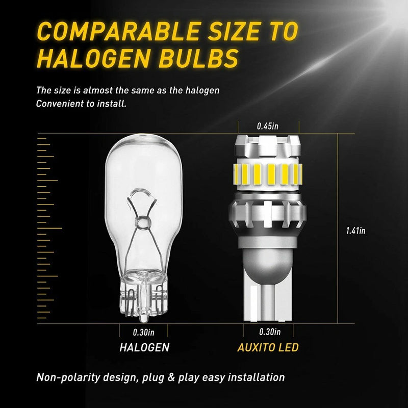 AUXITO T15 912 921 CANBUS LED Reverse Light Bulbs 6500K White 4-Pack