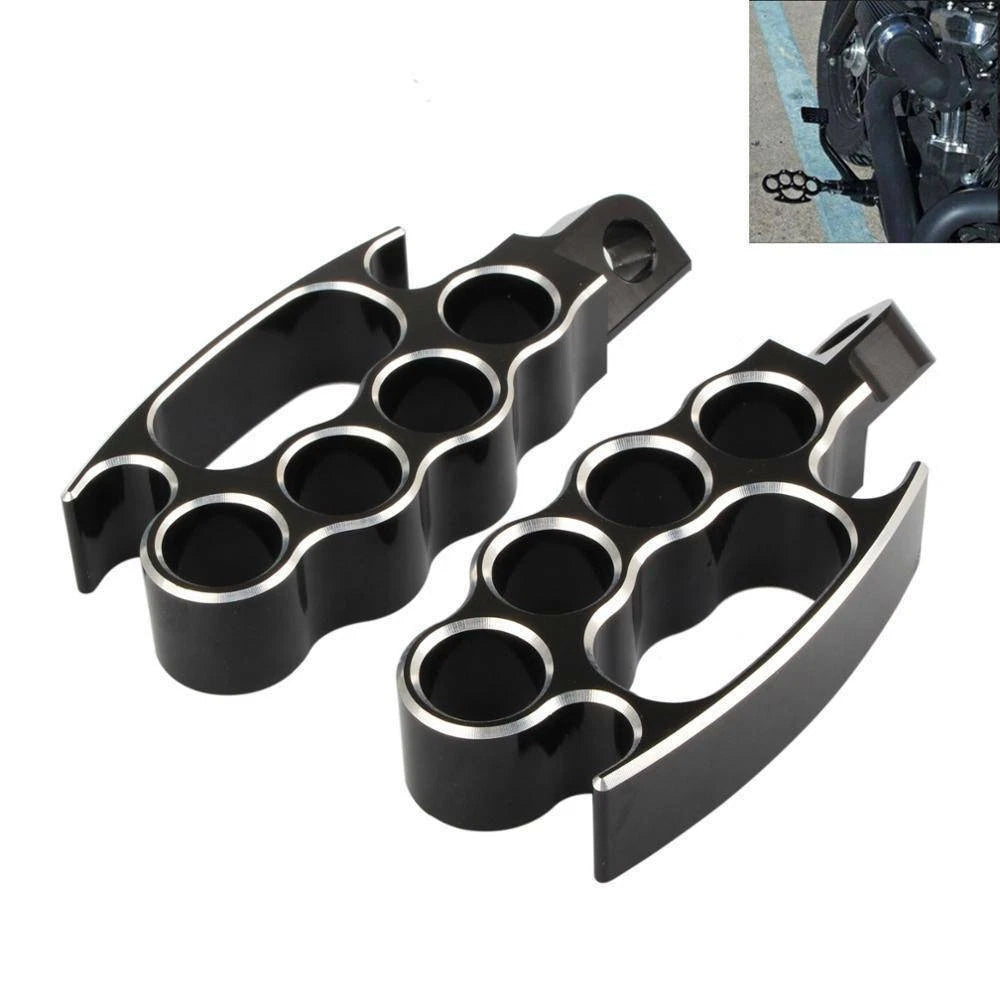 Chrome Cut Flying Male Mount Foot Pegs Footrest For Harley Sporster Softail ST